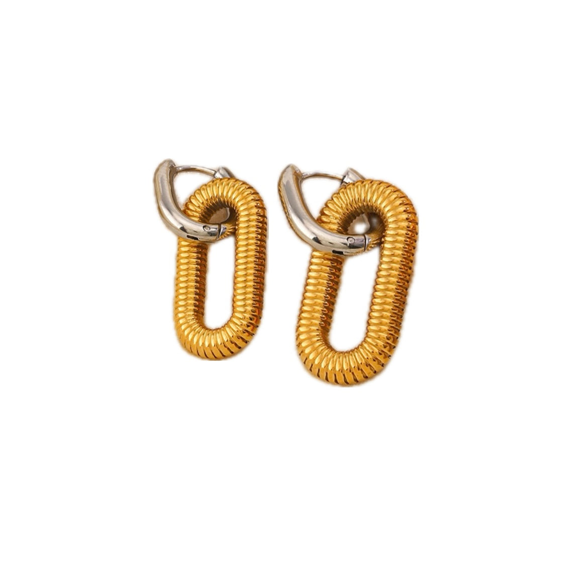 Mega cool earrings “Mieke” in gold &amp; silver