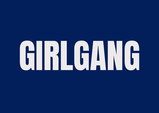 Umweltfreundliche Postkarte "GIRLGANG" in Blau