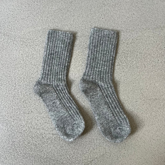 Wollsocken "Cozy" in Grau