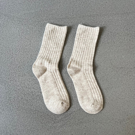 Wollsocken "Cozy" in creme