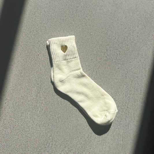 Socken "Lovely" mit goldenem Herz