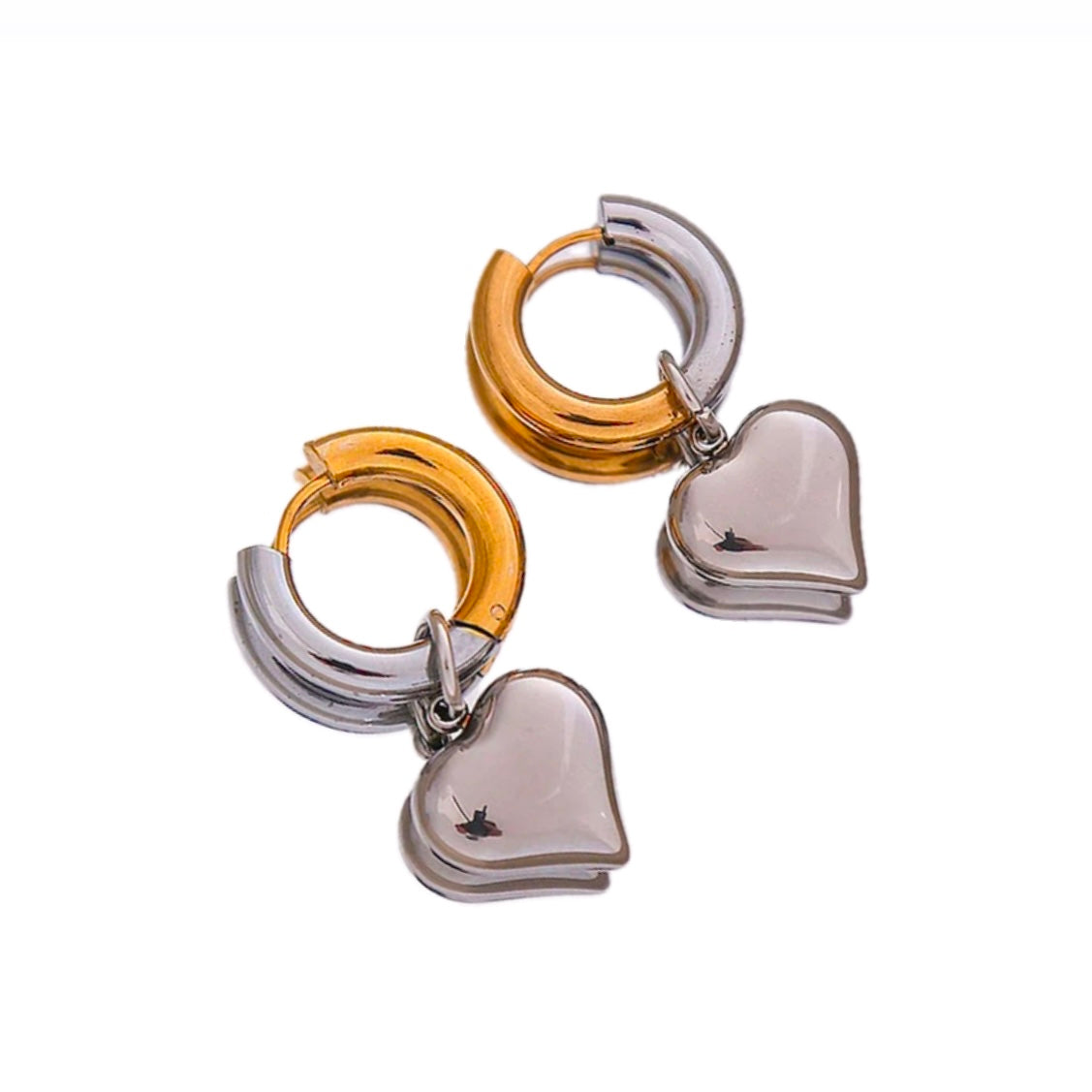 Mega cool earrings “Mieke” in gold &amp; silver