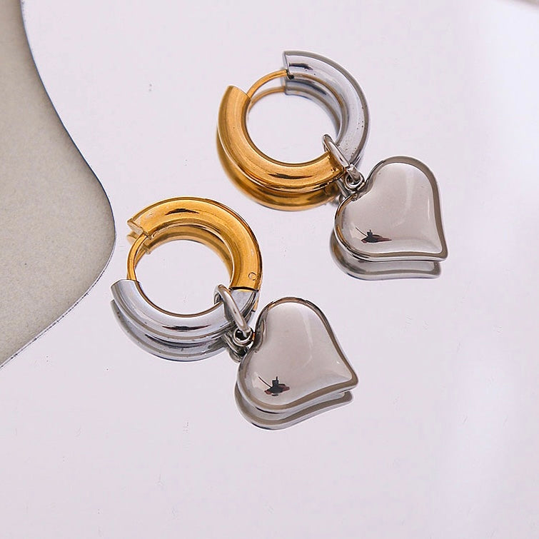 Mega cool earrings “Mieke” in gold &amp; silver