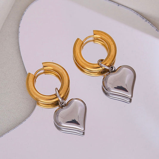 Mega cool earrings “Mieke” in gold &amp; silver